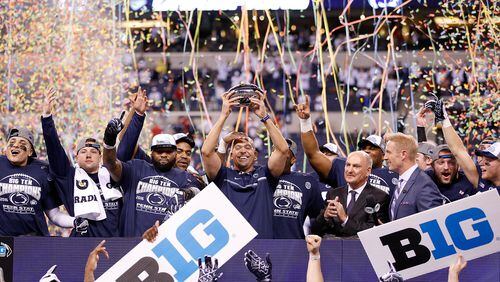 Penn State coach James Franklin and his Nittany Lions team deserved to be in the college football playoffs for winning the Big Ten and beating Ohio State but there would be room for the school in an expanded playoff format. (Joe Robbins/Getty Images)
