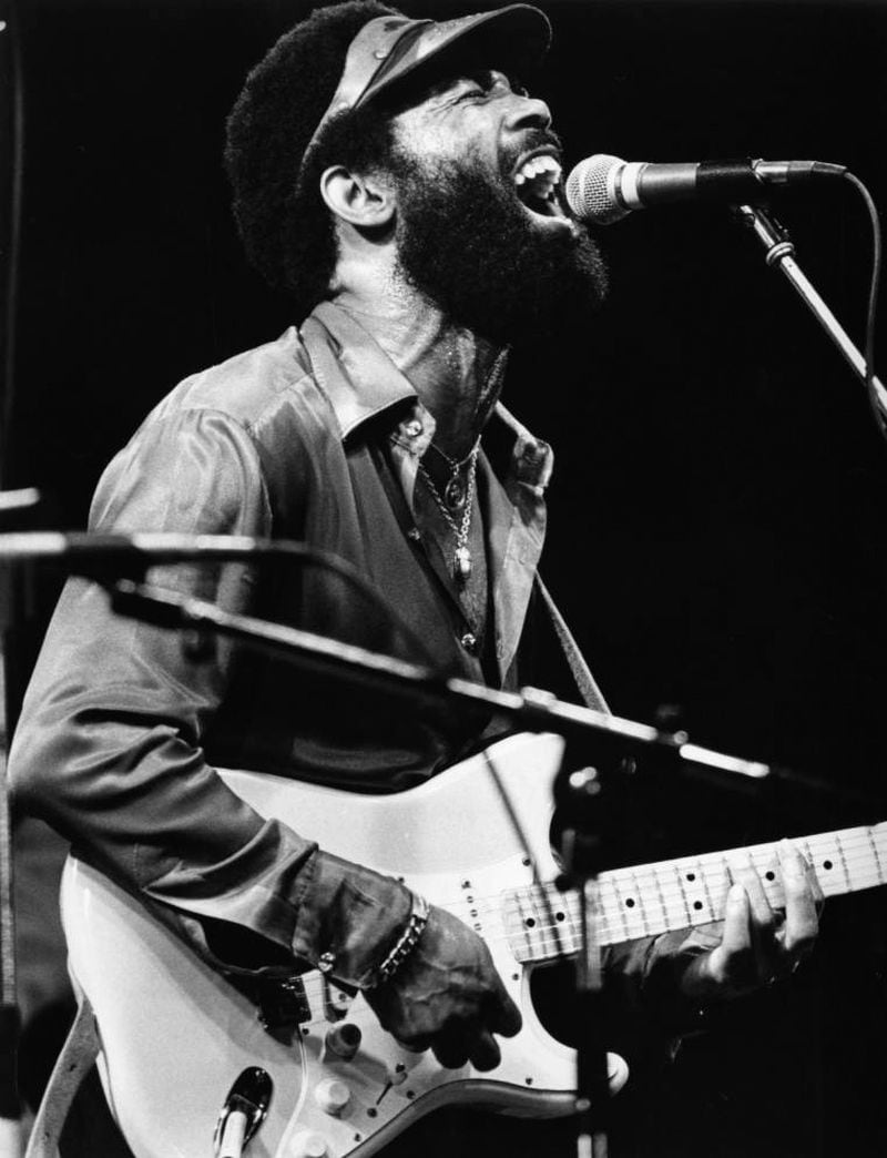 Frankie Beverly and his guitar at the Atlanta Jazz Festival in May 1978. The 71-year-old Philadelphia native is still a regular visitor to Atlanta's stages.