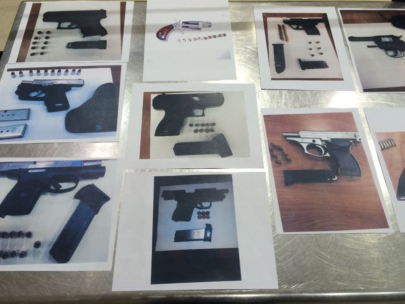 Images of guns found at TSA checkpoints