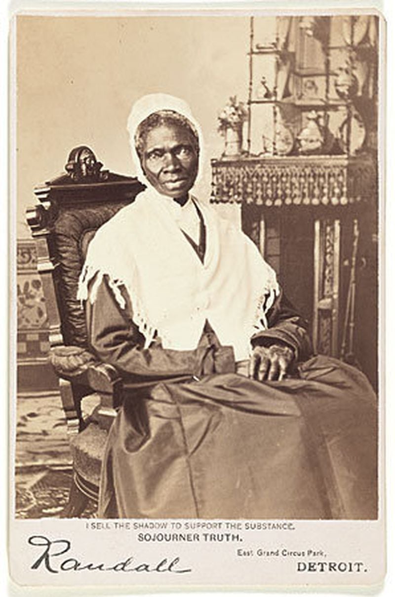 "I sell the shadow to support the substance," goes the inscription underneath abolitionist and women's rights leader Sojourner Truth's 1870 portrait. The former slave traveled the country, lecturing about the inhumanity of slavery and about African-American and women's rights. To support this work, she sold copies of her autobiography and photos of herself. Courtesy of the National Portrait Gallery