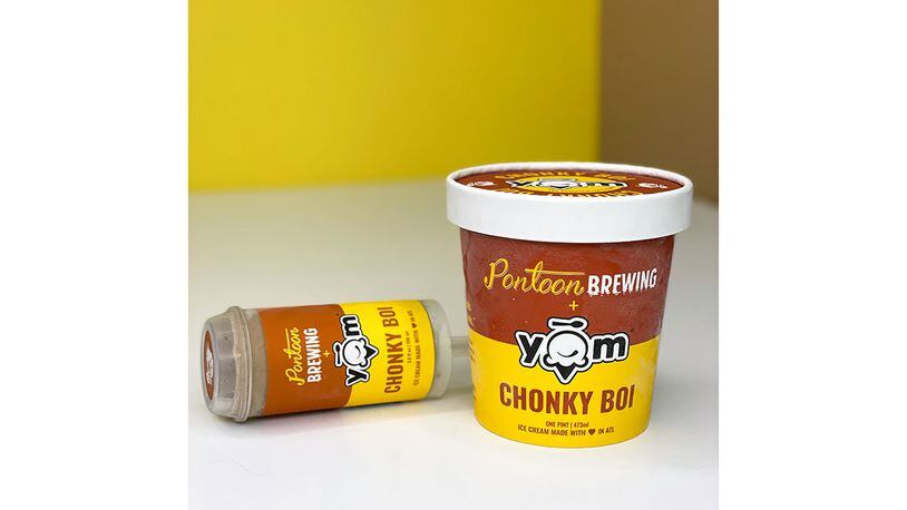 Yom Chonky Boi pint and pop. / Photos courtesy of Yom Ice Cream and Pontoon Brewing