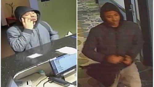 Cobb County police believe this man robbed a hotel in Smyrna.