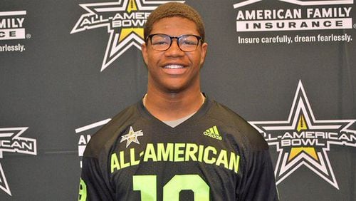 Chris Hinton, a defensive end from Greater Atlanta Christian, is one of 11 players from Georgia participating in the U.S. Army All-American game on Saturday in San Antonio. Hinton has signed with Michigan.