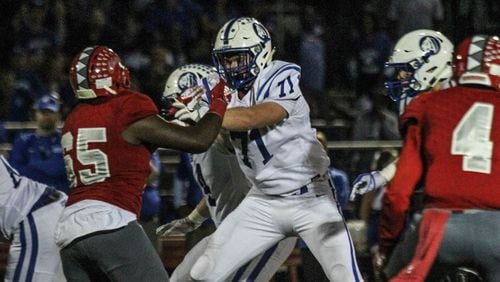 Offensive tackle Connor McLaughlin of Tampa (Fla.) Jesuit. McLaughlin was scheduled to take an official visit to Georgia Tech June 14, 2019. (247 Sports)