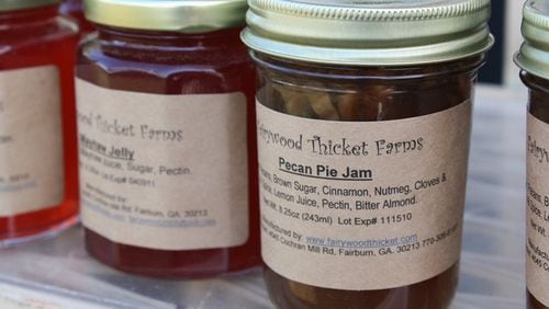 Kimberly Conner has 170 different recipes for jams, marmalades, preserves and jellies. Some are perennial favorites, like pecan pie, but others are seasonal, like their mayhaw jelly. Photo: Fairywood Thicket