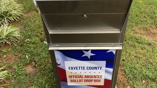 Fayette County's only ballot drop box is now located at the administrative complex in Fayetteville. AJC file photo