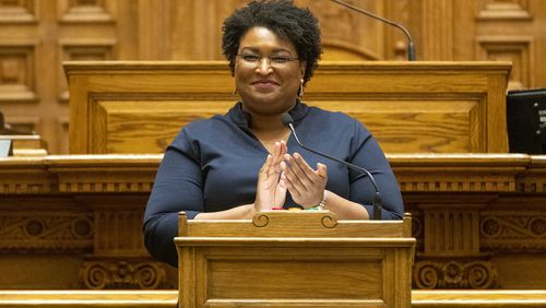 Republicans have formed a "Stop Stacey" group in an attempt to derail Stacey Abrams' expected campaign for governor next year. The group has ties to Georgia Gov. Brian Kemp, who beat Abrams in a tight race in 2018.  (Alyssa Pointer / Alyssa.Pointer@ajc.com)