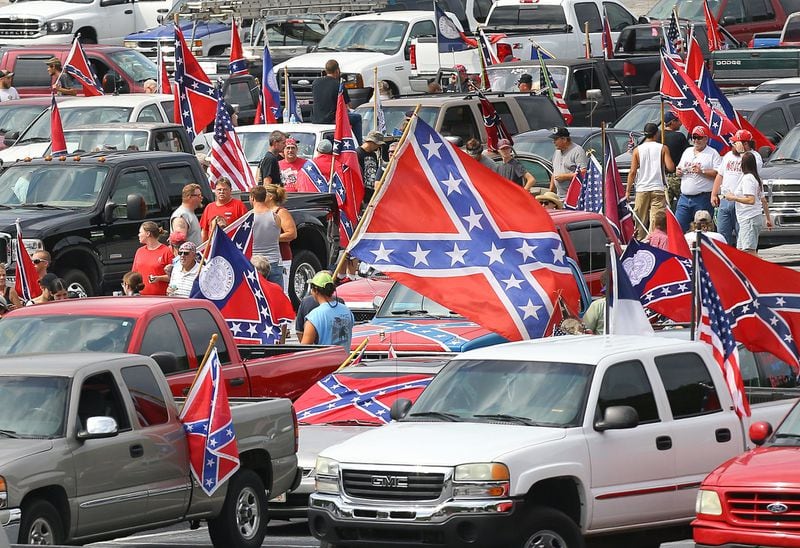The neo-Confederate League of the South has been active in pro-Confederate flag rallies at Stone Mountain Park. CURTIS COMPTON / CCOMPTON@AJC.COM