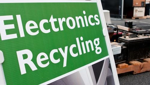On Nov. 3, Alpharetta and its Natural Resources Commission will host an electronics recycling event at the Alpharetta Department of Public Works office at 1790 Hembree Road.