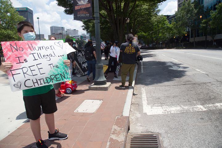 Demonstrations calling for change continue in downtown Atlanta
