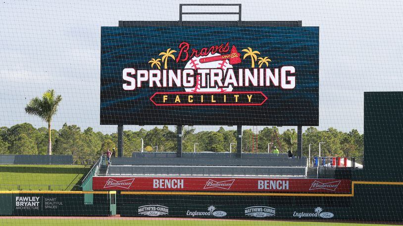The Grapefruit League schedule features 32 games, half of which will be played in North Port. The Braves’ first game is set for Feb. 25 at home against the Red Sox. (Curtis Compton/ccompton@ajc.com)