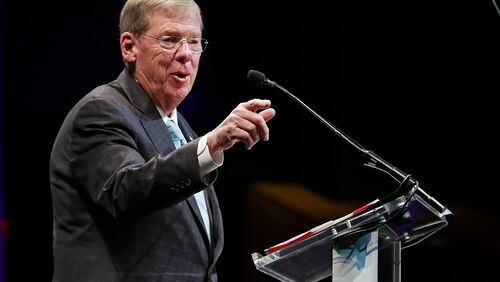 Republican U.S. Sen. Johnny Isakson is popular on both sides of the aisle.  BOB ANDRES  / BANDRES@AJC.COM