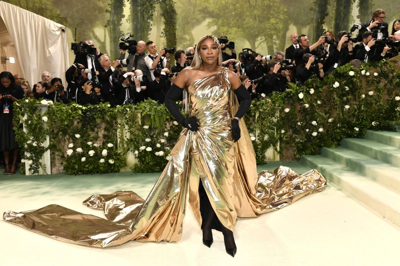 Serena Williams attends The Metropolitan Museum of Art's Costume Institute benefit gala celebrating the opening of the "Sleeping Beauties: Reawakening Fashion" exhibition on Monday, May 6, 2024, in New York. (Photo by Evan Agostini/Invision/AP)
