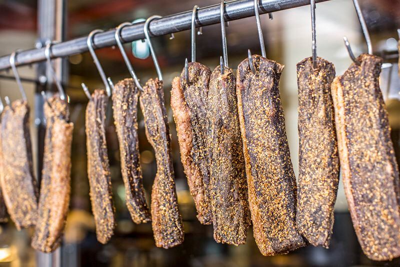 Biltong, a South African dried beef jerky, is a speciality of Biltong Bar. / Courtesy of Biltong Bar