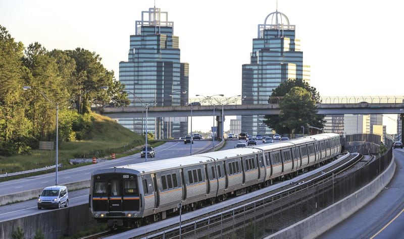 MARTA train service resumed along the Red Line (shown here) on June 4, 2018, following a fatal accident on that Fulton County line the previous evening. 