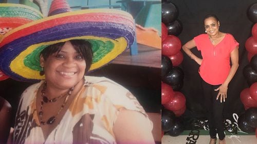 In the photo on the left, taken in 2009, Belinda Morgan weighed 210 pounds. In the photo on the right, taken in June, she weighed 139 pounds. (All photos contributed by Belinda Morgan)