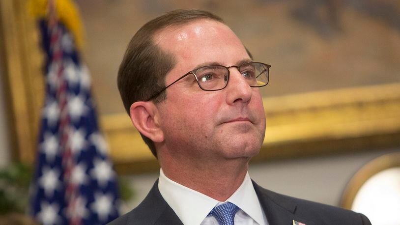 Alex Azar attends his swearing in to become the new Secretary of the Department of Health and Human Services on January 29, 2018 at The White House in Washington, DC.  (Photo by Chris Kleponis-Pool/Getty Images)