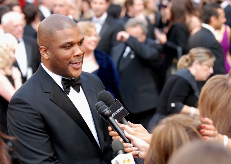 Tyler Perry mixes it up with media on the red carpet at the 82nd Academy Awards March 7, 2010 in Hollywood.