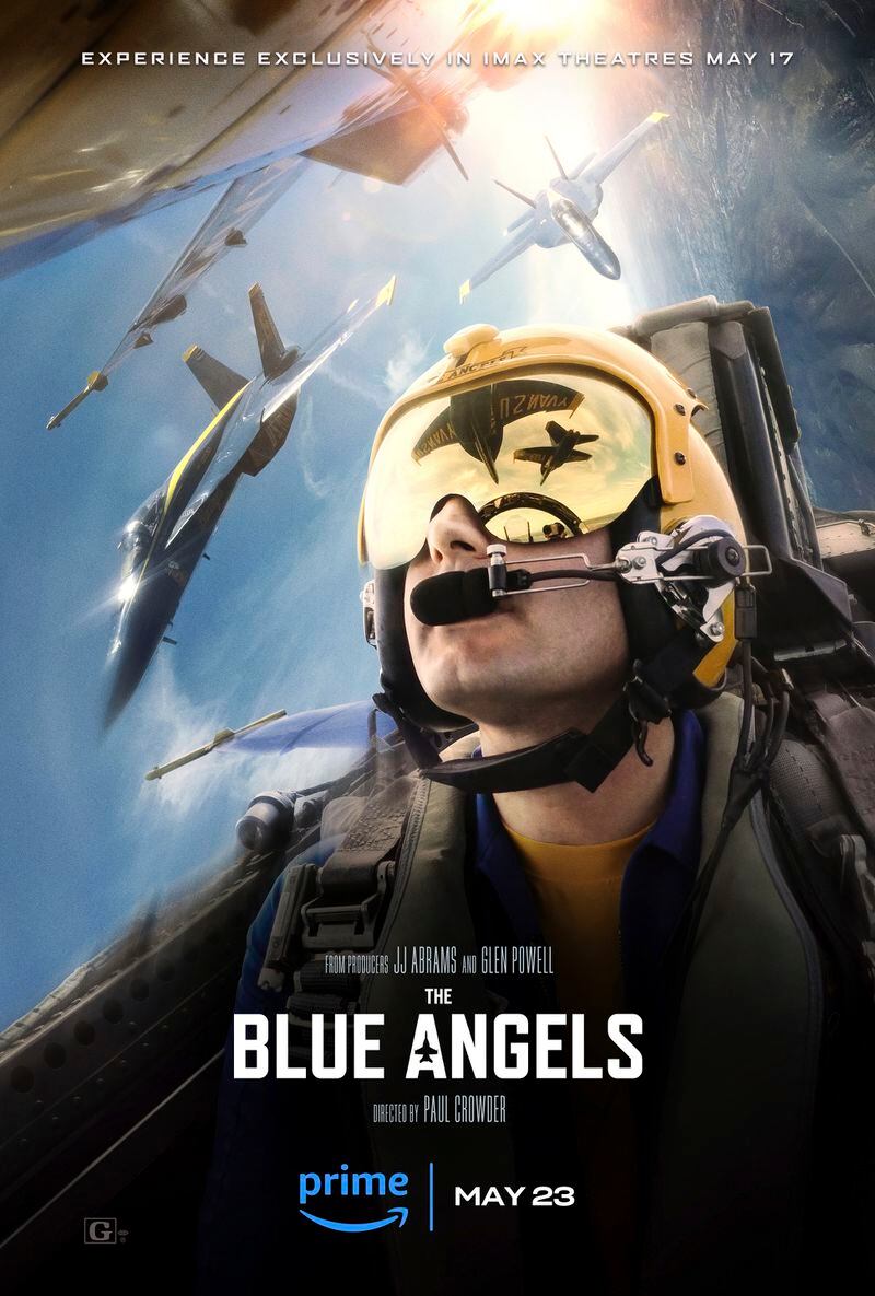 This image released by Amazon Prime shows promotional art for the documentary "The Blue Angels." (Amazon Prime via AP)