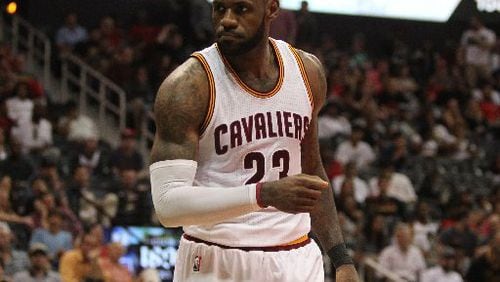 LeBron James (ankle) is out for the Cavs. (HENRY TAYLOR / HENRY.TAYLOR@AJC.COM)