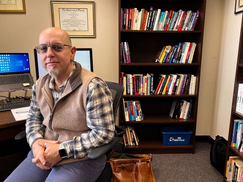 Professor Michael Armato, the sociology undergraduate director at the University of Central Florida in Orlando, said he is upset by “the absolute silence of our administrators” in challenging state “meddling” in campus curriculum. (Photo Courtesy of Laura Pappano, The Hechinger Report)