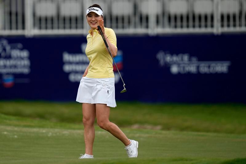 So Yeon Ryu, of South Korea, walks up the 18th green during the second round of the Chevron Championship LPGA golf tournament Friday, April 19, 2024, at The Club at Carlton Woods, in The Woodlands, Texas. (AP Photo/David J. Phillip)