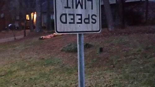 A reader hopes this sign will soon be fixed in DeKalb County. Photo/Submitted.