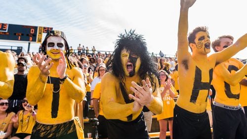 Students cheer on their Owls prior to kickoff for Saturday's matchup between Kennesaw State and North Greenville, Saturday, Sept. 30, 2017. (Special by Cory Hancock)