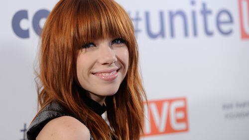 LAS VEGAS, NV - OCTOBER 03: Singer Carly Rae Jepsen arrives to perform at the "UniteLIVE: The Concert to Rock Out Bullying" at the Thomas & Mack Center on October 3, 2013 in Las Vegas, Nevada. (Photo by David Becker/Getty Images)