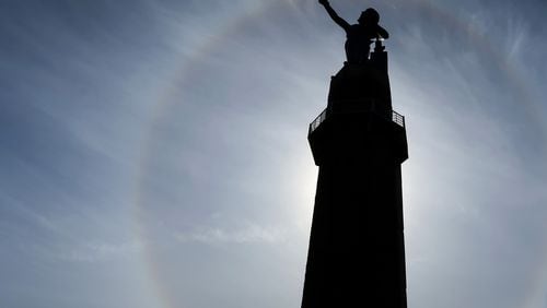 A statue of Vulcan, the Roman god of fire and forge, stands as a symbol of Birmingham's history as an iron-producing industrial city. The statue was created to represent the city at the St. Louis World's Fair. (Kerri Westenberg/Minneapolis Star Tribune/TNS)