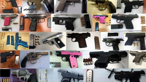 Guns caught at checkpoints. Source: TSA