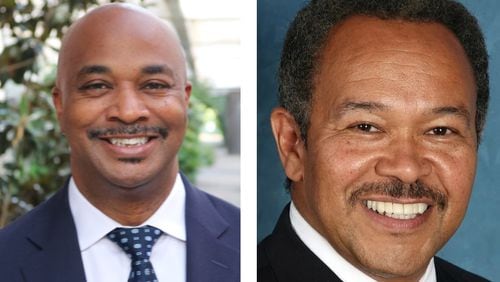 5th Congressional District runoff candidates Kwanza Hall, left, and Robert Franklin are competing in Tuesday's election to determine who will fill the final month of the term of U.S. Rep. John Lewis, who died in July.