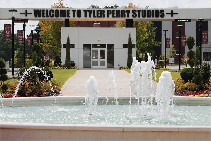 The entrance to Tyler Perry Studios in Atlanta. Curtis Compton/ccompton@ajc.com