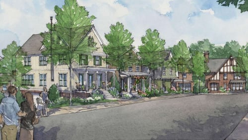 A sketch of what the Central Block development near Central Gwinnett High School could look like. (Courtesy City of Lawrenceville)