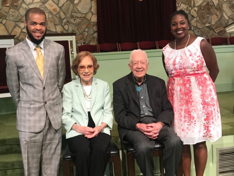 In 2017, the Rev. Joseph Howard, his wife, the Rev. Bianca Howard, his in-laws and parents were able to land a front row seat during Sunday school. (Contributed)