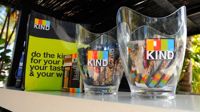 MIAMI BEACH, FL - FEBRUARY 23: KIND Bars on display at YogArt Presents Buddhas and Bellinis during the Food Network South Beach Wine & Food Festival at Raleigh Hotel on February 23, 2014 in Miami Beach, Florida. (Photo by Sergi Alexander/Getty Images for Food Network SoBe Wine & Food Festival)