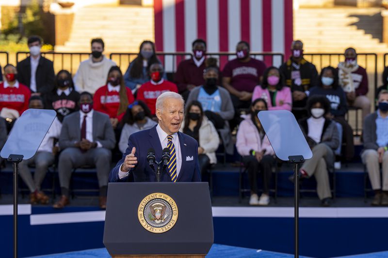 President Joe Biden has proposed moving Georgia up to an earlier spot on the presidential primary calendar. That could give the state more influence in the race, although it will require negotiation with Republican Gov. Brian Kemp and national GOP leaders. (Doug Mills/ New York Times)