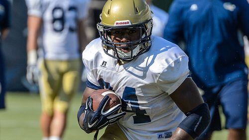 Georgia Tech B-back Marcus Marshall is being counted on to play this season as a first-year freshman, one of several who could skip their redshirt season. (GT Athletics/DANNY KARNIK)