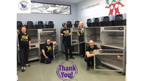 A photo posted to Facebook shows the Cherokee County Animal Shelter emptied of pets after a recent, free adoption promotion. CHEROKEE COUNTY