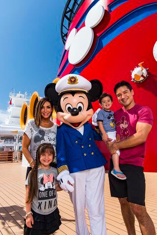 Mario Lopez and family on Disney Cruise Line
