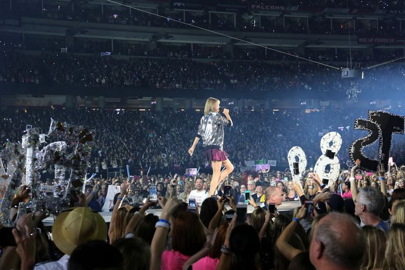 Taylor Swift and a few of her fans at the Georgia Dome Saturday night. Photo: Robb D. Cohen/www.RobbsPhotos.com.