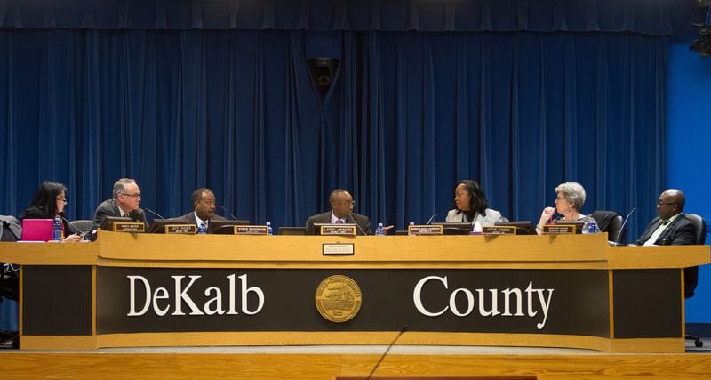 The DeKalb County Board of Commissioners elected Commissioner Kathie Gannon as presiding officer Tuesday. STEVE SCHAEFER / SPECIAL TO THE AJC