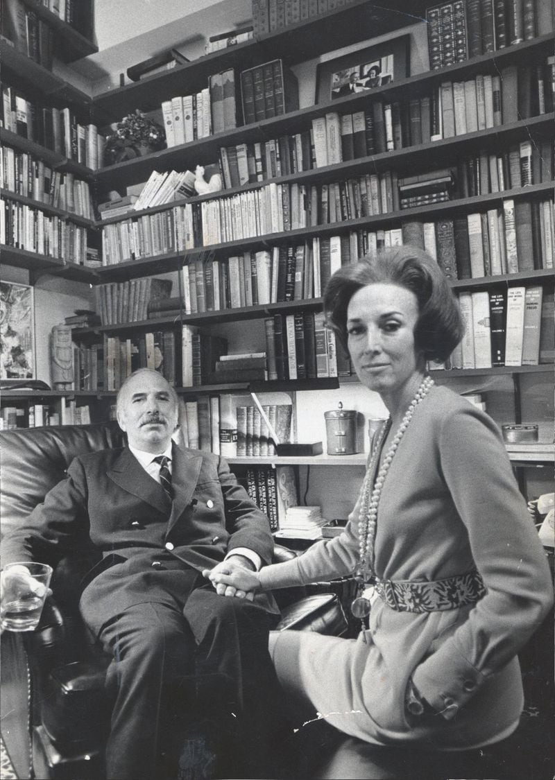 Helen Gurley Brown, shown with her husband, David Brown, shook up Cosmopolitan magazine with covers showing voluptuous women in low-cut blouses. She also was one of the early users of the word “nothing burger” starting in the 1960s.