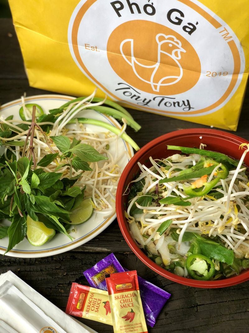 If you are on the go, an order of Pho Ga Tony Tony’s chicken pho (with chicken in the bowl) is a great lunch or supper. CONTRIBUTED BY WENDELL BROCK