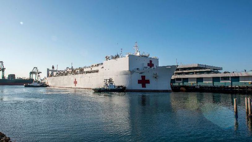 The Military Sealift Command hospital ship USNS Mercy deployed in support of the nation's COVID-19 response efforts, and will serve as a referral hospital for non-COVID-19 patients currently admitted to shore-based hospitals.