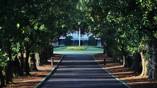 A glimpse of Magnolia Lane and an unused entrance to Augusta National is all we got this spring. (Curtis Compton ccompton@ajc.com)