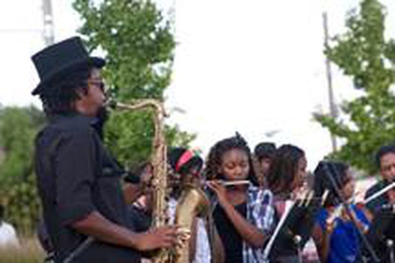 Sax man Kebbi Williams organized the free Music in the Park concerts.