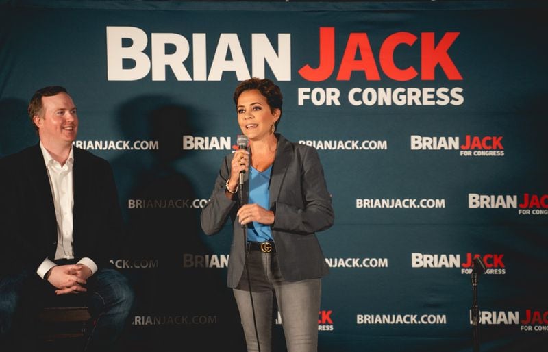 Arizona U.S. Senate candidate Kari Lake was the host for a fundraiser for U.S. House contender Brian Jack on Monday in Columbus. Contributed. 