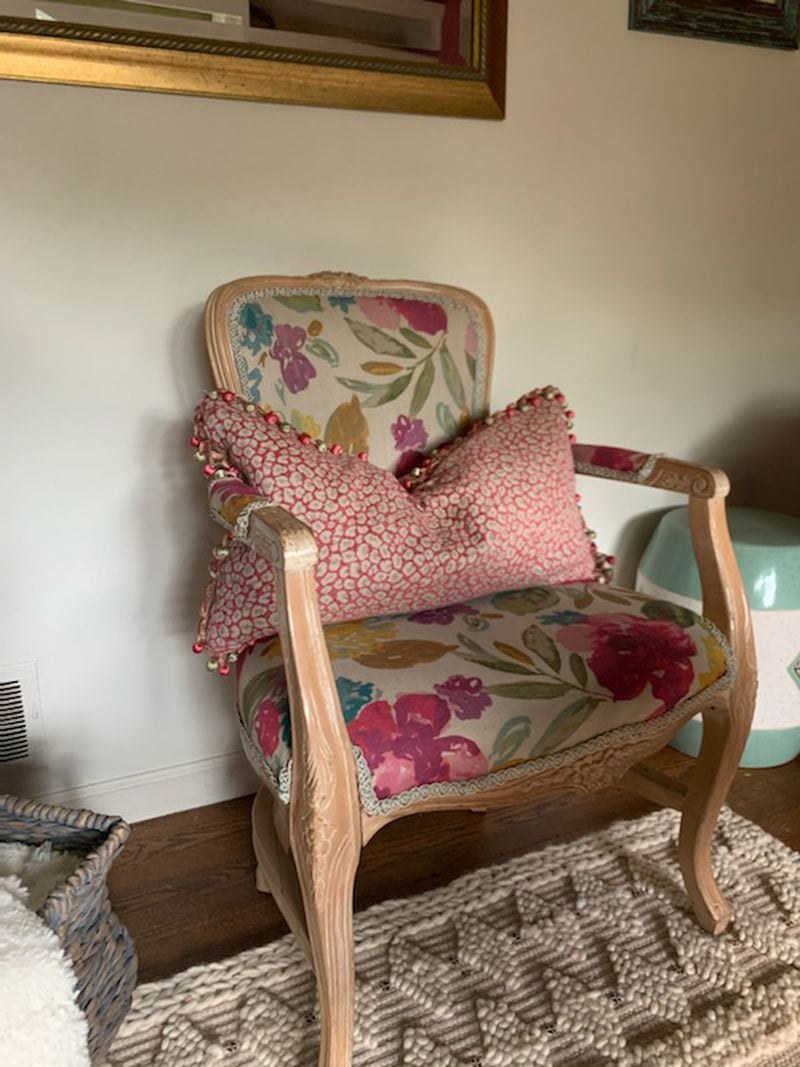 With a love for bold patterns, Robin Cubbage enjoys reupholstering chairs and other items
Courtesy of Robin Cubbage