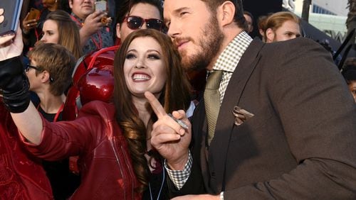 Chris Pratt takes a selfie with fans at the Hollywood premiere of "Avengers: Infinity War." Photo by Emma McIntyre/Getty Images